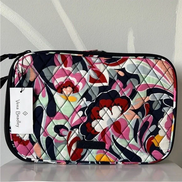 NWT $75 Vera Bradley Large Blush & Brush Makeup Case Mod Paisley - Picture 8 of 9